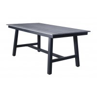 "Сан Ремо" стол обеденный из ДПК, каркас алюминиевый темно-серый