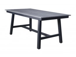 "Сан Ремо" стол обеденный из ДПК, каркас алюминиевый темно-серый "Сан Ремо" стол обеденный из ДПК, каркас алюминиевый темно-серый