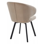 Стул ХИЛТОН 360 град., цвет B03 Бежевый, велюр / черный каркас М-City