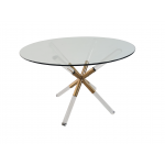 Стол обеденный Брайт MH-08DT, 110x110 см, прозрачный