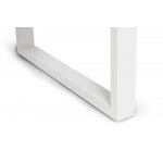 "Варадеро" журнальный стол из HPL 110х60 H43, каркас алюминий белый муар, цвет столешницы "молочный"