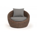 "Барселона" кресло из искусственного ротанга, цвет коричневый