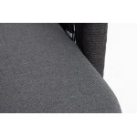 "Верона" левый модуль плетеный из роупа, каркас алюминий темно-серый (RAL7024) муар, роуп темно-серый круглый, ткань темно-серая 027, L131х89