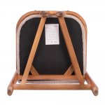 Стул полубарный Rich рогожка латте с ножками цвета орех