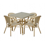 "Кабри" плетеный стул из искусственного ротанга, цвет бежево-коричневый "Кабри" плетеный стул из искусственного ротанга, цвет бежево-коричневый