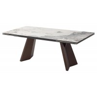 Стол BRIAN 200 MATTE PANDORA керамика на стекле/ Орех, ®DISAUR