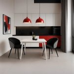 Стул Paola чёрный с жаккардом