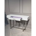 Стол-консоль Гарда-1 P-MJ-003, 120х40х76 см, белый/хром Стол-консоль Гарда-1 P-MJ-003, 120х40х76 см, белый/хром