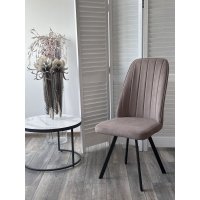 Стул ПРОВАНС 360 град. поворот. B5 Капучино, велюр / черный каркас, М-City