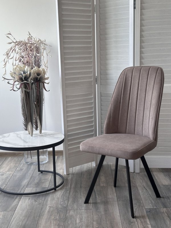 Стул ПРОВАНС 360 град. поворот. B5 Капучино, велюр / черный каркас, М-City