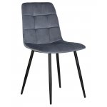 Набор 4 шт Стул обеденный DOBRIN CHILLY, Серо-голубой Holland 14, основание черное