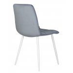 Набор 4 шт Стул обеденный DOBRIN CHILLY, Серо-голубой Holland 14, основание белое