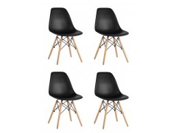 Стул Eames Style DSW черный x4 (разборный каркас)