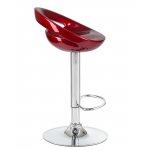 Стул барный DOBRIN DISCO, бордовый металлик