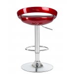 Стул барный DOBRIN DISCO, бордовый металлик