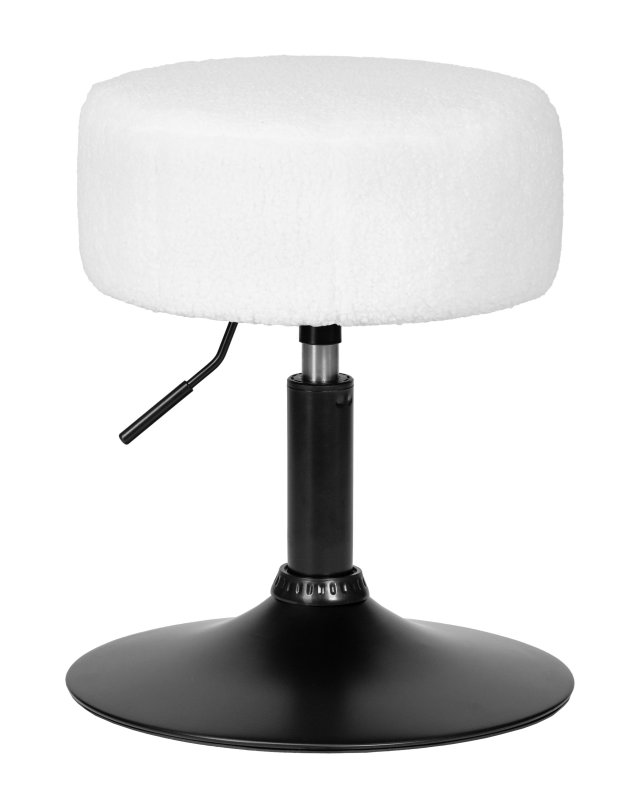 Пуф DOBRIN DANNY BLACK, белое букле Пуф DOBRIN DANNY BLACK, белое букле