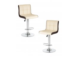 Набор 2 шт Стул барный DOBRIN CANDY, кремово-коричневый