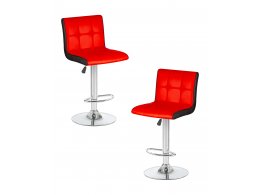 Набор 2 шт Стул барный DOBRIN CANDY, красно-чёрный