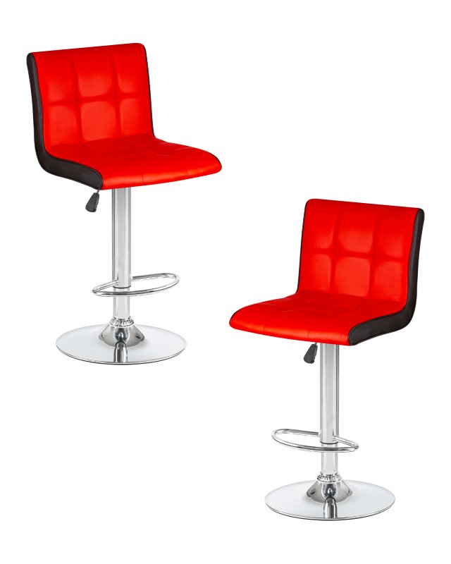 Набор 2 шт Стул барный DOBRIN CANDY, красно-чёрный