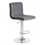 Набор 2 шт Стул барный DOBRIN CANDY, светло-серый-чёрный