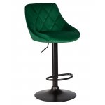 Набор 2 шт Стул барный DOBRIN LOGAN BLACK, зеленый велюр (MJ9-88)