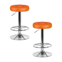Набор 2 шт Табурет барный DOBRIN BRUNO, оранжевый