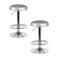 Набор 2 шт Табурет барный DOBRIN BRUNO, серебряный