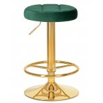 Набор 2 шт Табурет барный DOBRIN BRUNO GOLD, зеленый велюр (MJ9-88)