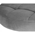 Набор 2 шт Табурет барный DOBRIN BRUNO GOLD, серый велюр (MJ9-75)