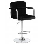 Набор 2 шт Стул барный DOBRIN KRUGER ARM, черный велюр (MJ9-101)