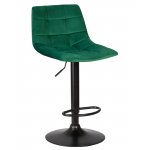 Набор 2 шт Стул барный DOBRIN TAILOR BLACK, зеленый велюр (MJ9-88)
