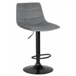 Набор 2 шт Стул барный DOBRIN TAILOR BLACK, серый велюр (MJ9-75)