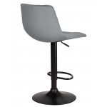 Набор 2 шт Стул барный DOBRIN TAILOR BLACK, серый велюр (MJ9-75)