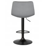 Набор 2 шт Стул барный DOBRIN TAILOR BLACK, серый велюр (MJ9-75)