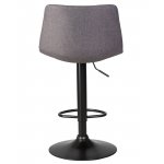 Набор 2 шт Стул барный DOBRIN TAILOR BLACK, серая ткань (188-55)