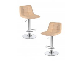 Набор 2 шт Стул барный DOBRIN TAILOR, бежевый велюр (MJ9-10)