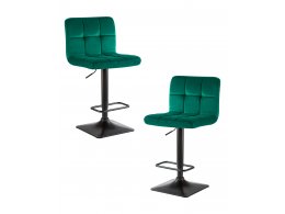 Набор 2 шт Стул барный DOBRIN DOMINIC, зеленый велюр (MJ9-88)