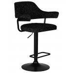 Стул барный DOBRIN CHARLY BLACK, черный твид (LEO18)