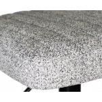 Стул барный DOBRIN CHARLY BLACK, светло-серый твид (LEO04)