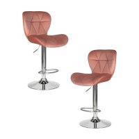Набор 2 шт Стул барный DOBRIN BARNY, пудрово-розовый велюр (MJ9-32)