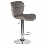 Набор 2 шт Стул барный DOBRIN BARNY, серый велюр (MJ9-75)