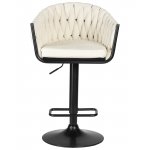 Набор 2 шт Стул барный DOBRIN LEON, кремовая ткань (LAR 275-33)