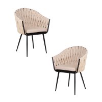 Набор 2 шт Стул обеденный DOBRIN MATILDA, бежевая ткань (LAR 275-1)