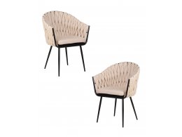 Набор 2 шт Стул обеденный DOBRIN MATILDA, бежевая ткань (LAR 275-1)