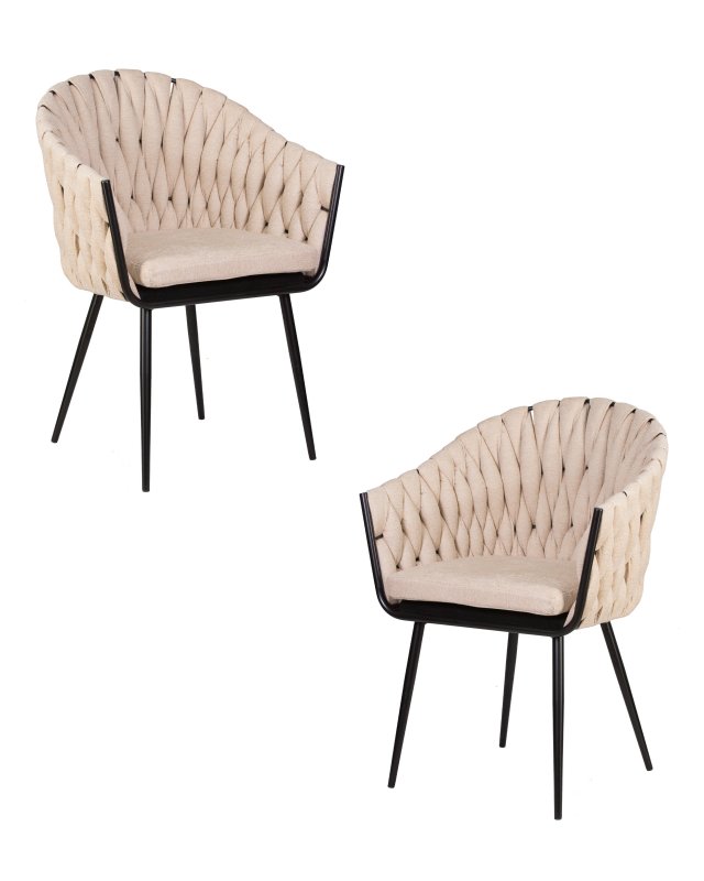 Набор 2 шт Стул обеденный DOBRIN MATILDA, бежевая ткань (LAR 275-1)