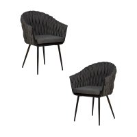 Набор 2 шт Стул обеденный DOBRIN MATILDA, графитовая ткань (LAR-275-21)