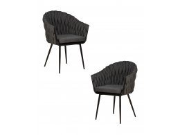 Набор 2 шт Стул обеденный DOBRIN MATILDA, графитовая ткань (LAR-275-21)