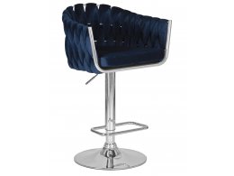 Стул барный DOBRIN MARCEL, синий велюр (MJ9-117)