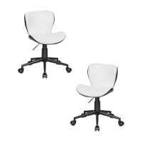 Набор 2 шт Офисное кресло для персонала DOBRIN RORY, бело-чёрный