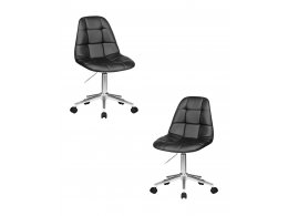 Набор 2 шт Офисное кресло для персонала DOBRIN MONTY, чёрный Набор 2 шт Офисное кресло для персонала DOBRIN MONTY, чёрный